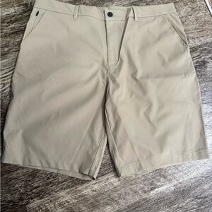 Classic Tan Men's Flat Front Shorts